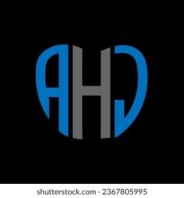 AHJ letter logo creative design. AHJ unique design.
