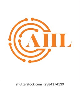 AHL letter design.AHL letter technology logo design on white background.AHL Monogram logo design for entrepreneur and business.