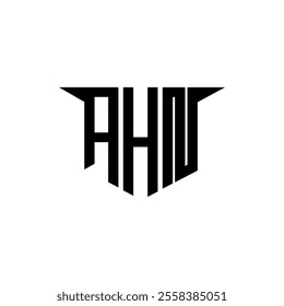 AHN letter logo design with white background in illustrator, vector logo modern alphabet font overlap style, calligraphy designs for logo, Poster, Invitation, etc.