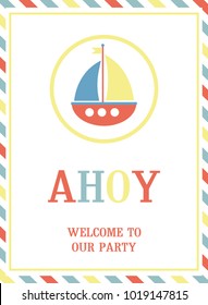 ahoy. Vector illustration
