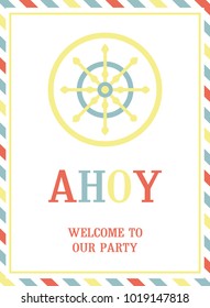ahoy. Vector illustration
