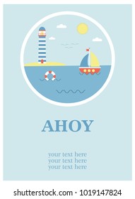ahoy. Vector illustration
