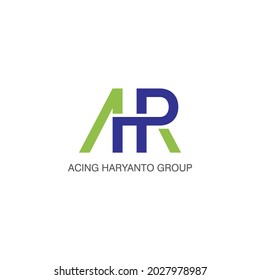 AHR initial letter logo desing
