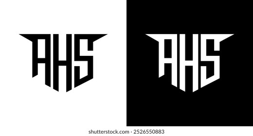 AHS letter logo design with white background in illustrator, vector logo modern alphabet font overlap style, calligraphy designs for logo, Poster, Invitation, etc.