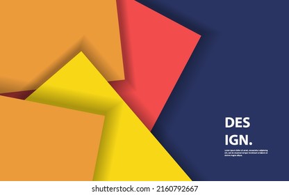 Ahstract overlap layer origami vector background