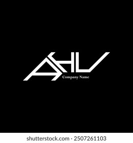 Diseño del logotipo de AHU, logotipo simple y moderno de AHU. Diseño de alfabeto lujoso de AHU  