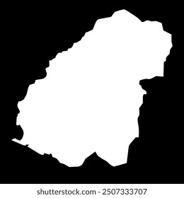 Ahuachapan department map, administrative division of El Salvador.