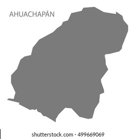 Ahuachapan El Salvador Map grey