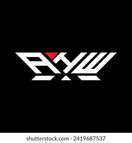 Diseño vectorial del logotipo de la letra AHW, logotipo simple y moderno de AHW. Diseño de alfabetos lujosos AHW  