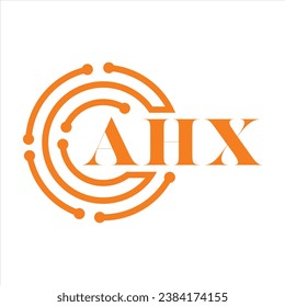 AHX letter design.AHX letter technology logo design on white background.AHX Monogram logo design for entrepreneur and business.