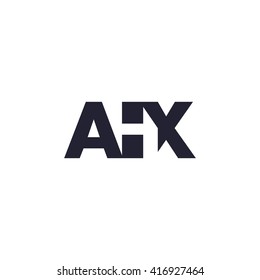 AHX Logo. Vector Graphic Branding Letter Element. White Background