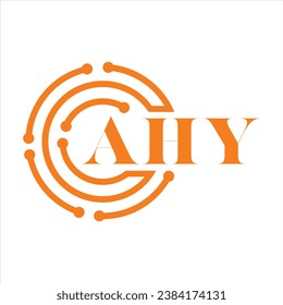 AHY letter design.AHY letter technology logo design on white background.AHY Monogram logo design for entrepreneur and business.