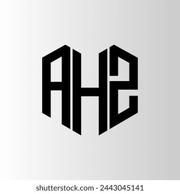 AHZ letter logo abstract design. AHZ unique design. AHZ.
