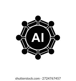 Ícone de abreviação do AI que representa o conceito de inteligência artificial