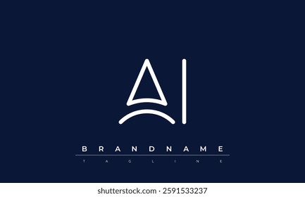 AI Abstract letter logo. This logo icon incorporate with abstract shape in the creative way