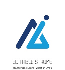 AI abstract vector logo monogram template.
