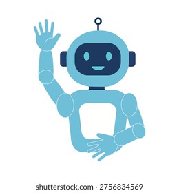 AI Agent Chatbot Cute Mascot Customer Support Vector Illustration.