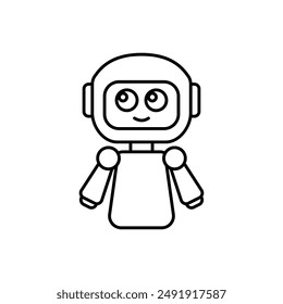 Ai agent line icon vector design