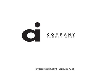 AI Alphabet letters Initials Monogram logo IA, A and 