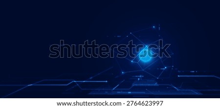AI Analytics Data with Digital Network Connection