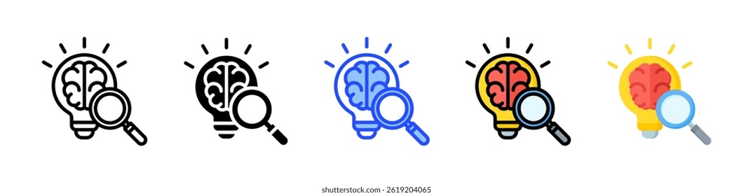 Coleção De Ícones Do Ai Analytics Com Vários Estilos