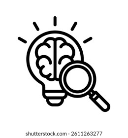 Ai Analytics Line Vector Illustration On White Background.