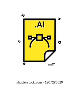 ai application download file files format icon vector design