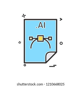 ai application download file files format icon vector design