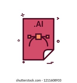 ai application download file files format icon vector design