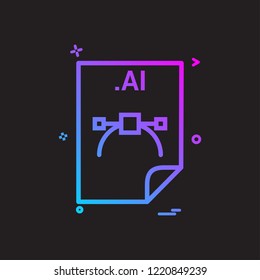 ai application download file files format icon vector design