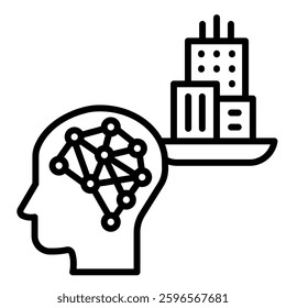 AI Architect icon line vector illustration