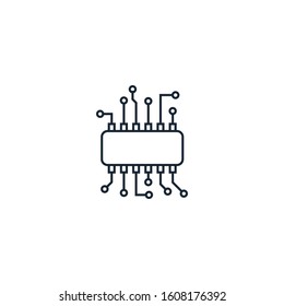 AI Architecture creative icon. From Artificial Intelligence icons collection. Isolated AI Architecture sign on white background