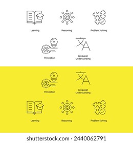 AI Architecture Vector Icon Set Exploring Key Components of AI Systems
