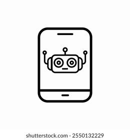 ai artifical intelligiance robot icon vector sign