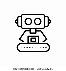 ai artifical intelligiance robot icon vector sign