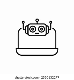 ai artifical intelligiance robot icon vector sign