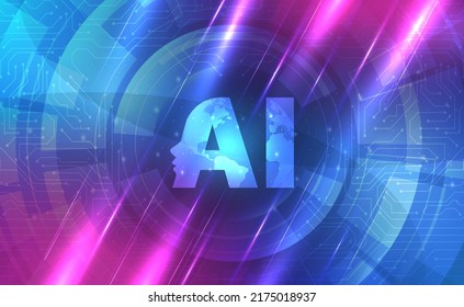 AI Artificial intelligence abstract background concept, Digital technology banner pink blue background binary code, abstract tech big data analysis, deep learning machine learning, illustration vector