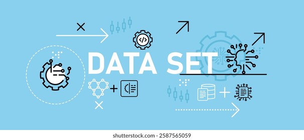 AI artificial intelligence big data computing learning engine robot conceptual smart software robot technology database programming management information analysis icon design concept