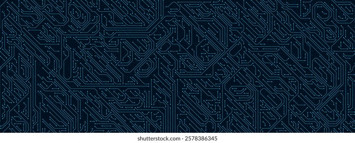 AI Artificial Intelligence chipset on circuit board in futuristic concept suitable for future technology artwork, Web Banner Abstract background, High tech technology geometric and connection system