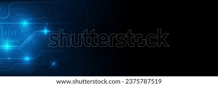 AI Artificial Intelligence chipset on circuit board in futuristic concept suitable for future technology artwork, Web Banner Abstract background, Vector illustration