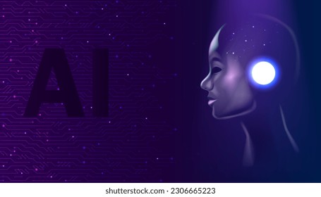 AI, Artificial intelligence. Ai digital brain. AI background. Neural netrwork concept backdrop