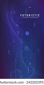 AI or Artificial intelligence digital technology futuristic circuit digital. Abstract futuristic curve digital line design.Modern futuristic design.Digital pattern technology.Vector illustration.