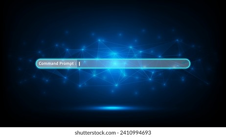 AI (Artificial Intelligence) Futuristic technology transformation, High-tech background concept. Command prompt box for generates something, vector illustration