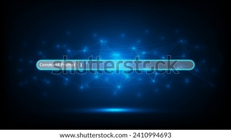 AI (Artificial Intelligence) Futuristic technology transformation, High-tech background concept. Command prompt box for generates something, vector illustration