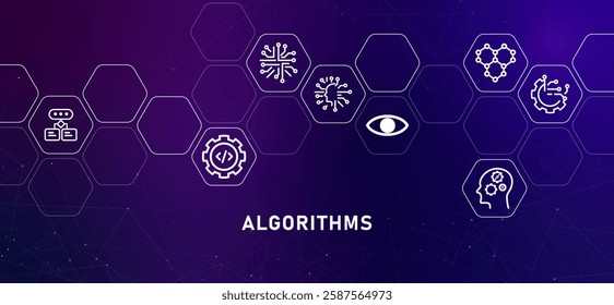 AI artificial intelligence gradient header modern technology neural-network computing programming database system information algorithmic analysis smart learning robotic icon design