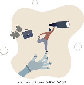 AI, Artificial Intelligence help business success, future of AI working with humanity, robot automation or innovation support, business support.flat v