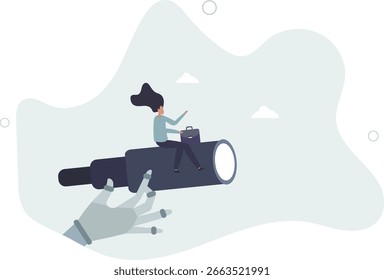 A IA, a inteligência artificial ajudam o sucesso empresarial, o futuro da IA trabalhando com a humanidade, a automação de robôs ou o apoio à inovação, a vida humana.