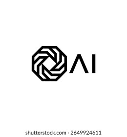 AI artificial intelligence icon design. letter AI vector logo illustration