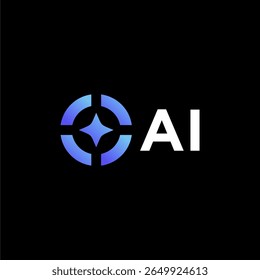 AI artificial intelligence icon design. letter AI vector logo illustration