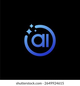 AI artificial intelligence icon design. letter AI vector logo illustration